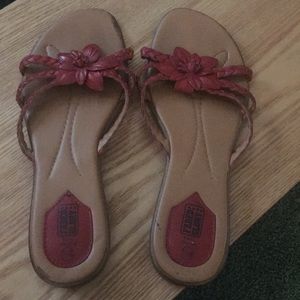 Red sandals